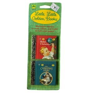 VTG 1994 Little Little Golden Books 2.5” Mini Christmas Books #35 & #36 sealed